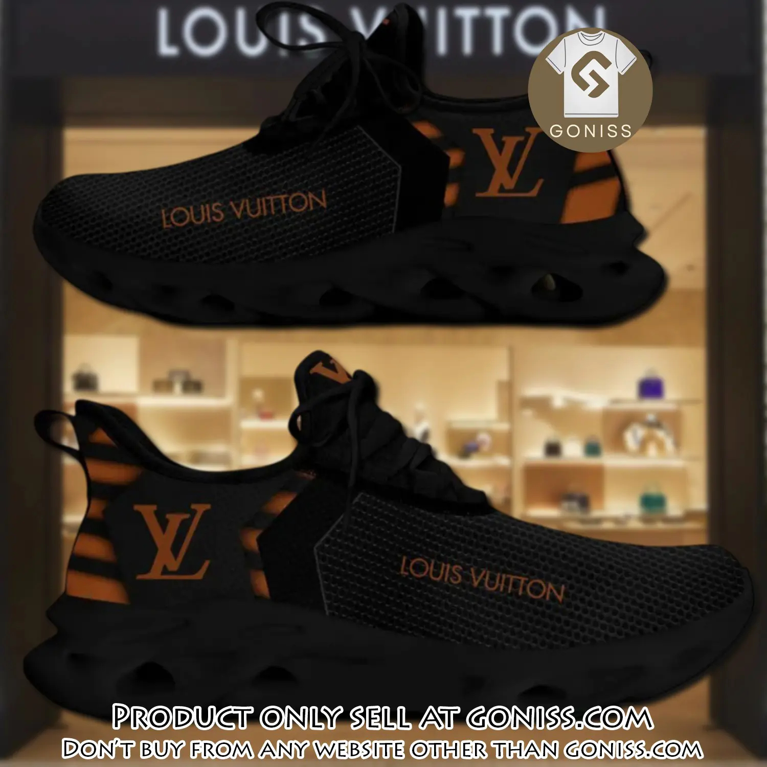 Louis vuitton orange logo black max soul shoes luxury brand gifts for men women gn0123522